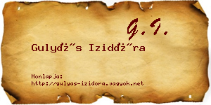 Gulyás Izidóra névjegykártya